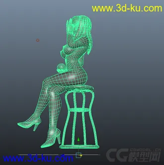 超性格眼睛美女，高精度模型。通用OBJ格式的图片