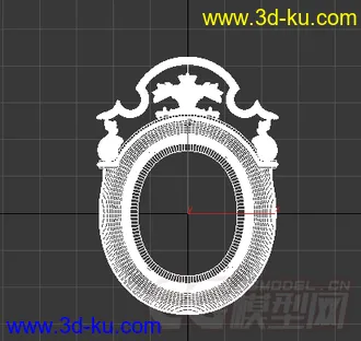一个欧式古风木质镜子模型的图片