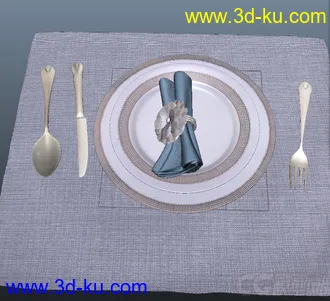 3D打印模型一套餐具的图片