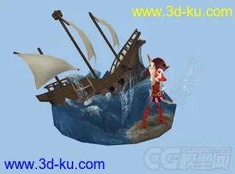 3D打印模型卡通海盗小妮的图片