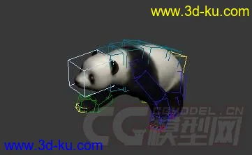 熊猫可爱的动画模型的图片1