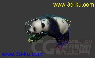 熊猫可爱的动画模型的图片