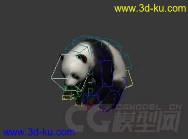 熊猫可爱的动画模型的图片2