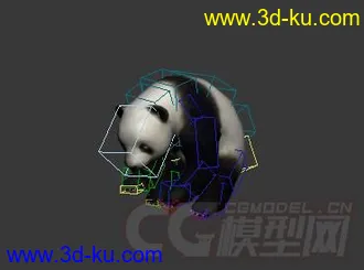 熊猫可爱的动画模型的图片