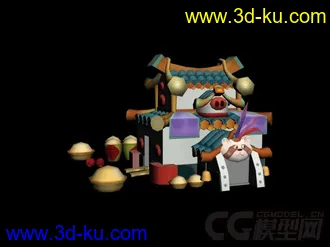 3D打印模型Q版小熊屋的图片