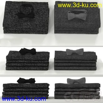 一套男士衣服模型 带领结的图片