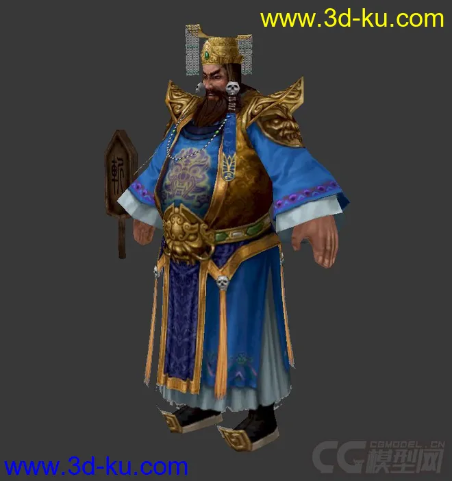 古代人物 阎王 阎罗王 判官 皇帝 帝王模型的图片3