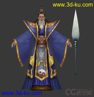 3D打印模型古代人物 空虚道长 道士的图片