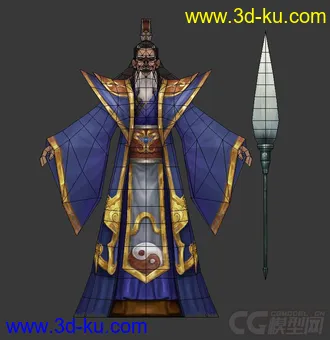 3D打印模型古代人物 空虚道长 道士的图片