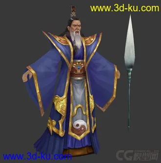 3D打印模型古代人物 空虚道长 道士的图片