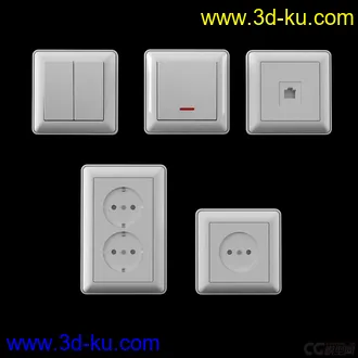 墙壁的排插孔模型的图片