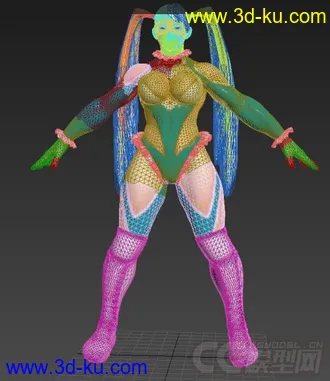 3D打印模型街霸5 七川美华 mika 壮成熊的女人的图片