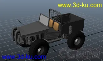 3D打印模型卡车，没有贴图和绑定的图片