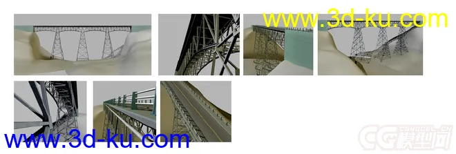 一座钢架桥模型的图片1