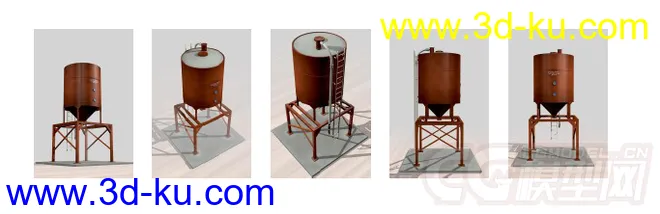 一个化工厂油桶模型的图片1