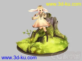 3D打印模型卡通小萝莉一枚的图片