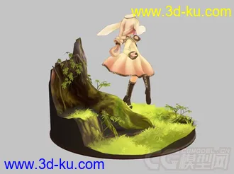 3D打印模型卡通小萝莉一枚的图片