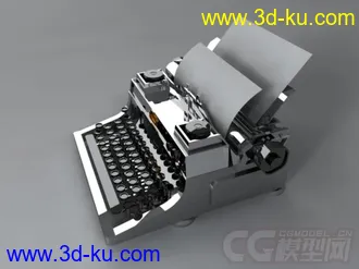 3D打印模型写实打字机的图片