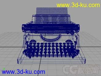 3D打印模型写实打字机的图片