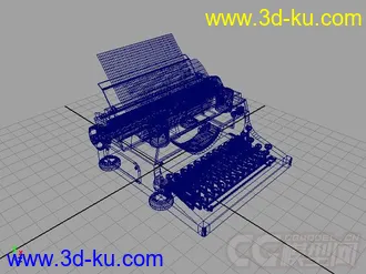 3D打印模型写实打字机的图片