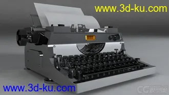 3D打印模型写实打字机的图片