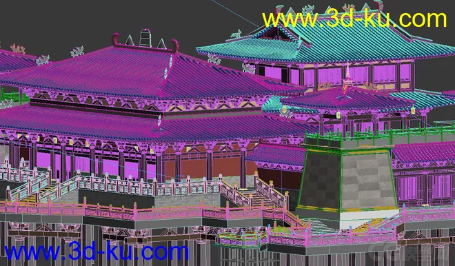 唐代建筑，大殿，塔，角楼，桥模型的图片4