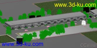 3D打印模型厂房，车间，物流车间的图片