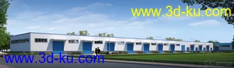 3D打印模型厂房，车间，物流车间的图片