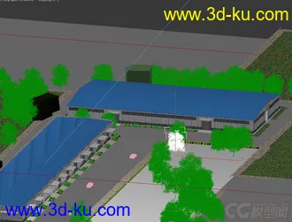 3D打印模型厂房，车间，物流车间的图片
