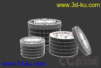 几个圆盒装饰品模型的图片