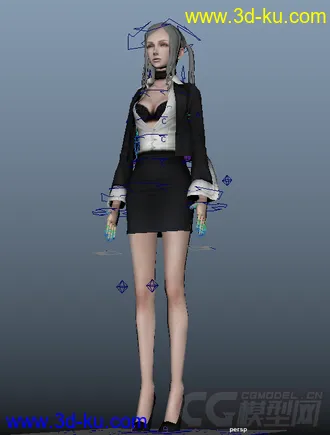 3D打印模型美女带绑定的图片