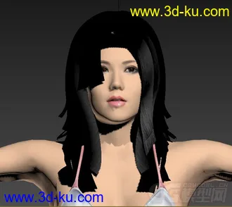 3D打印模型邓紫棋泳装清新出场，标准T-pose的图片