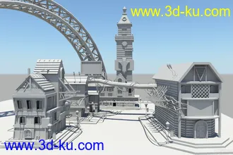 3D打印模型欧式Q版建筑的图片