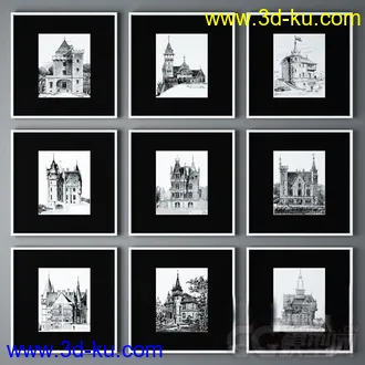 装饰品 城堡画模型的图片