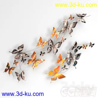 墙面装饰摆设模型 蝴蝶的图片