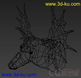 墙面装饰摆设模型 鹿头的图片