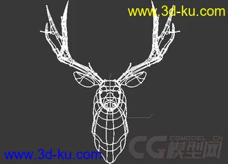 墙面装饰摆设模型 梅花鹿头的图片