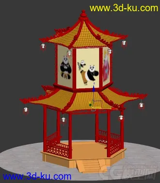 3D打印模型亭子一枚的图片