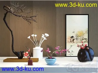 室内装饰品模型 花瓶的图片
