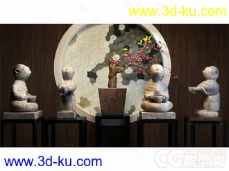 室内装饰模型 陶瓷娃娃的图片