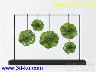 室内装饰品 吊兰花模型的图片
