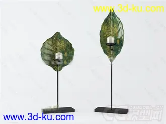 室内装饰 叶子蜡烛模型的图片