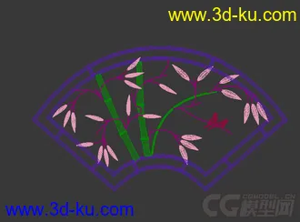 一个扇子装饰品模型的图片