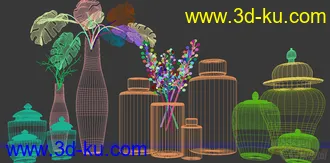 花瓶 罐子 摆设模型的图片