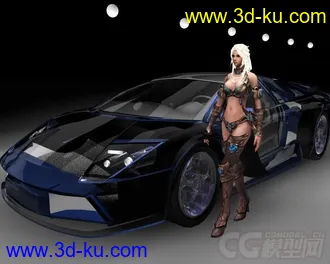 3D打印模型香车、美女的图片