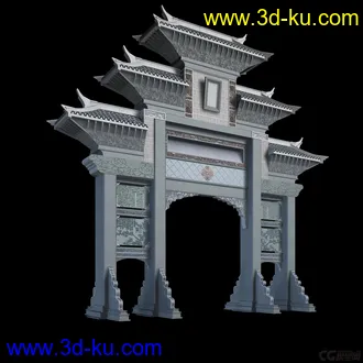 3D打印模型牌坊的图片