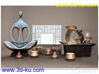蜡烛 等 桌面摆设模型的图片