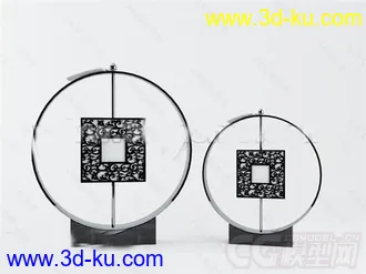 方形铜钱状 装饰摆设模型的图片