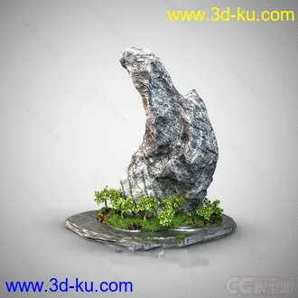 一座 假山 装饰摆设模型的图片
