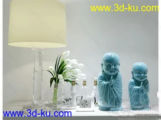 陶瓷佛 台灯装饰品模型的图片